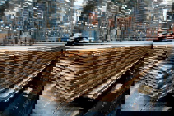 Brädor i träindustri. Foto.