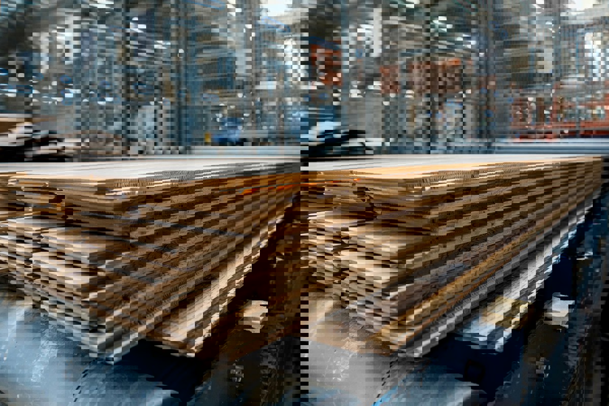 Brädor i träindustri. Foto.