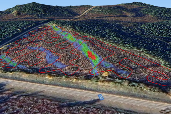 Bild från interaktivt verktyg för autonom skogsplantering. Foto.