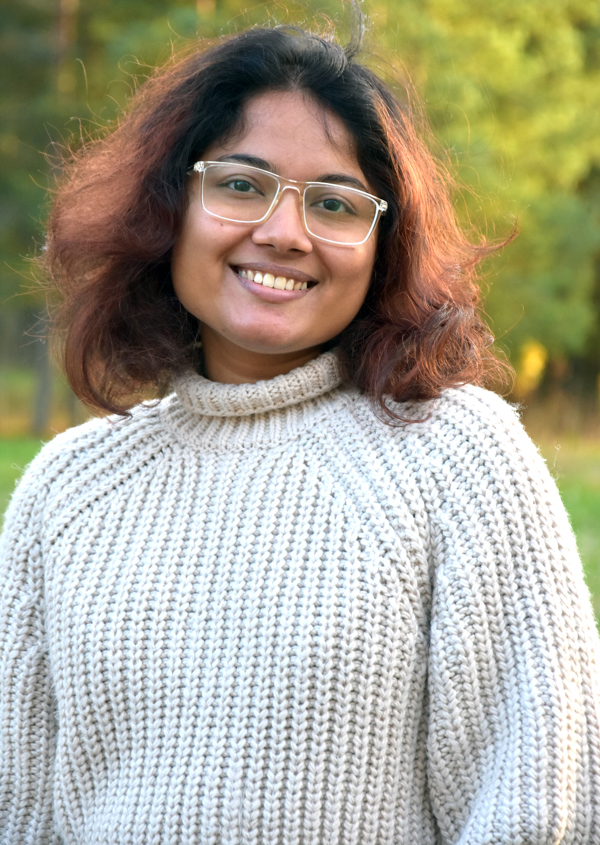 Porträtt Swastika Chakravorty. Foto.